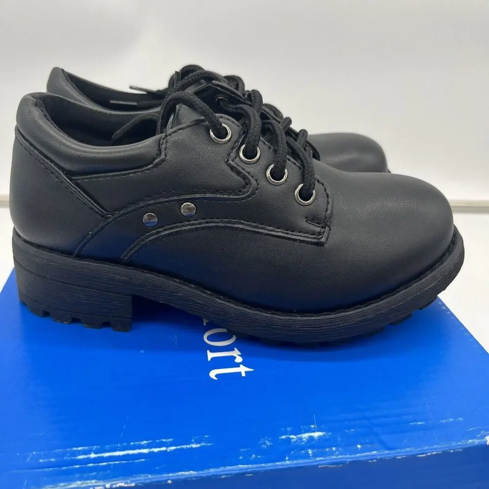 Cane Comfort Little Boys Black Dress Shoes Church School‎ Size 12.5 Read Desc